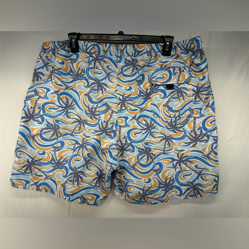 Vineyard Vines Swim Trunks Palm Trees & Waves Logo Mens Size‎ XL